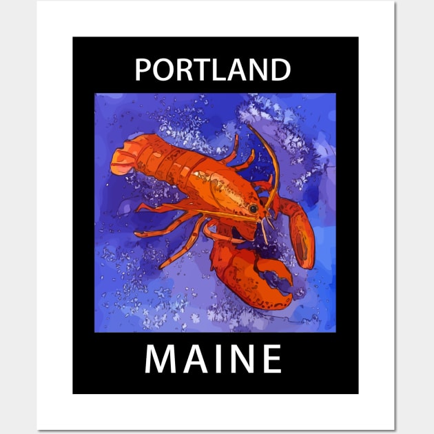 Lobster Lover - Portland Maine Wall Art by WelshDesigns